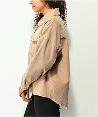 Empyre Aria Tan Corduroy Shirt Jacket