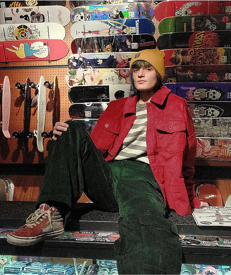 Empyre Aria Wine Corduroy Shirt Jacket
