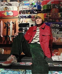 Empyre Aria Wine Corduroy Shirt Jacket