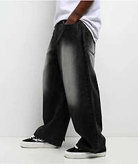 Empyre Asphalt Black Wash Ultra Wide Jeans