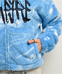 Empyre Atlas Blue & White Plush Zip Hoodie