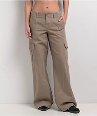 Empyre Audra Taupe Grey Loose Fit Cargo Pants