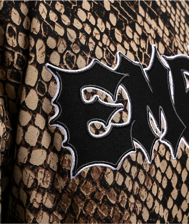 Empyre Backwoods Embroidered Brown Long Sleeve T-Shirt