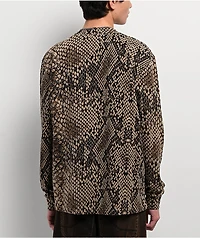 Empyre Backwoods Embroidered Brown Long Sleeve T-Shirt