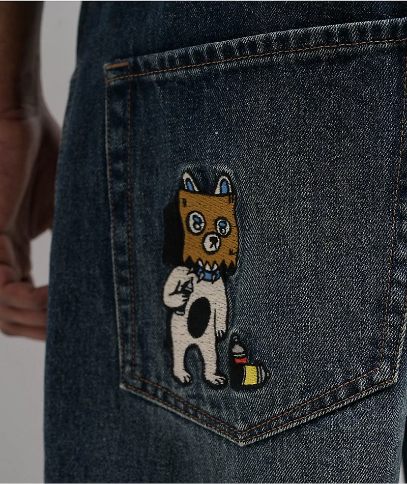 Empyre Bad Dog Dark Wash Blue Denim Skate Jeans