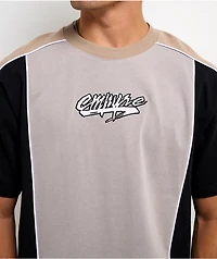 Empyre Beach Break Blocked Beige Boxy T-Shirt