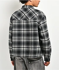 Empyre Black & White Boxy Flannel Shirt