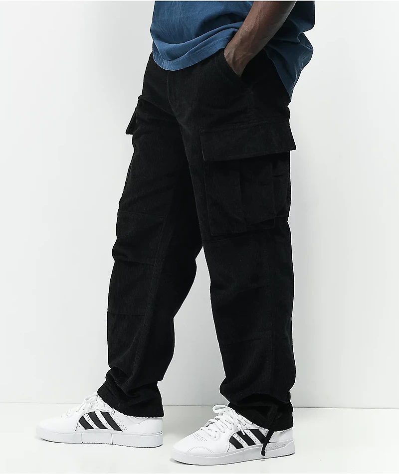 Empyre Black Corduroy Cargo Skate Pants