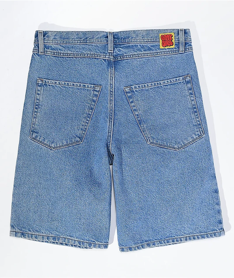 Empyre Blake Blue Wash Loose Fit Denim Skate Shorts