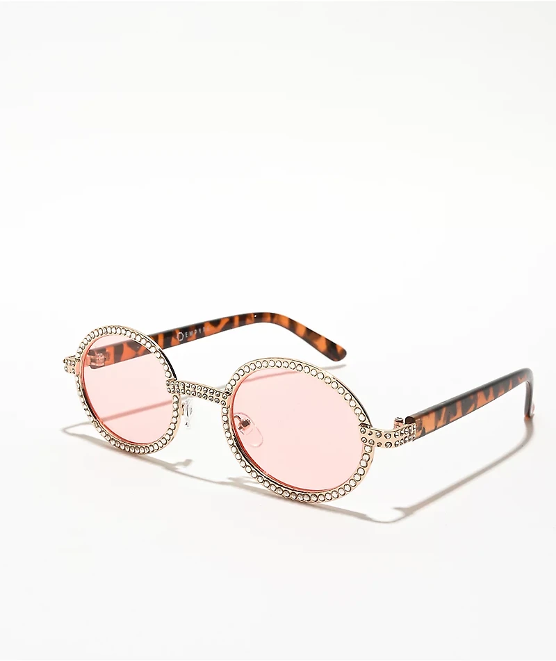 Empyre Bling Pink Round Sunglasses