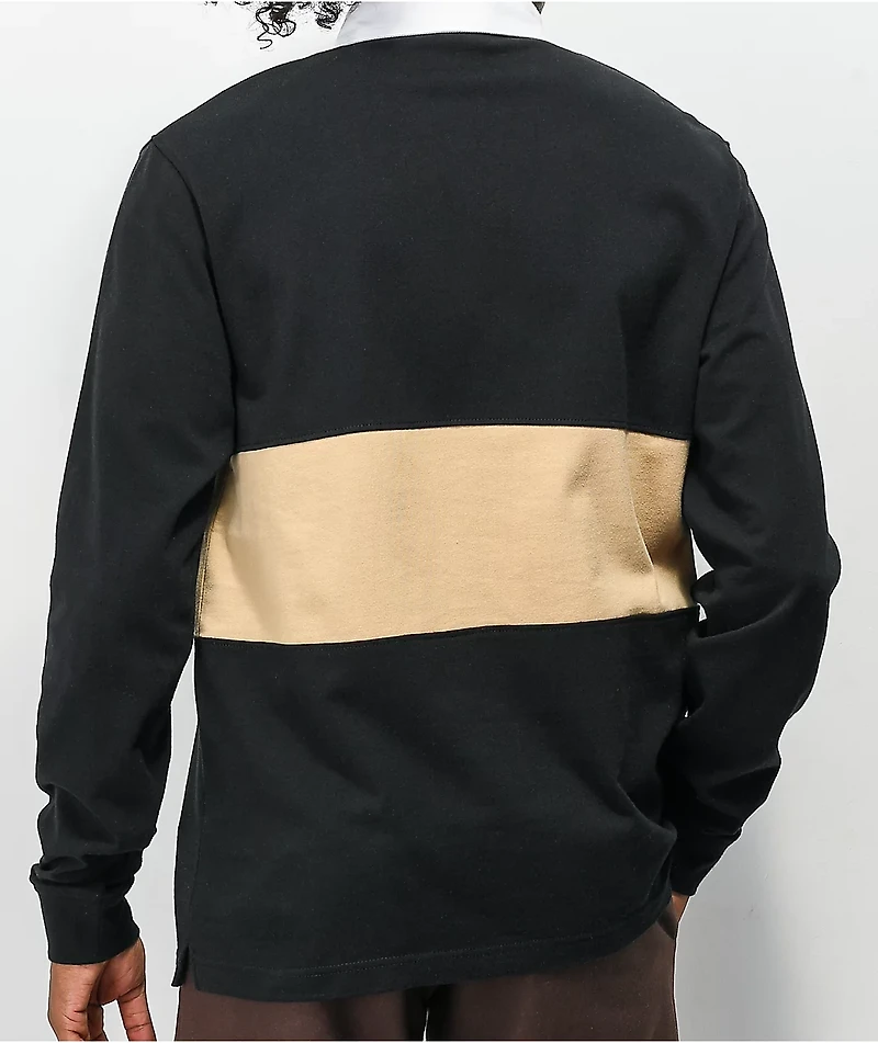 Empyre Blocked Black & Tan Rugby Shirt