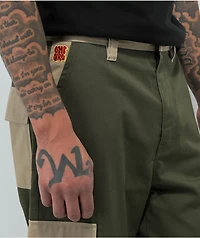 Empyre Blocked Olive & Khaki Cargo Skate Pants