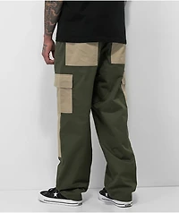 Empyre Blocked Olive & Khaki Cargo Skate Pants
