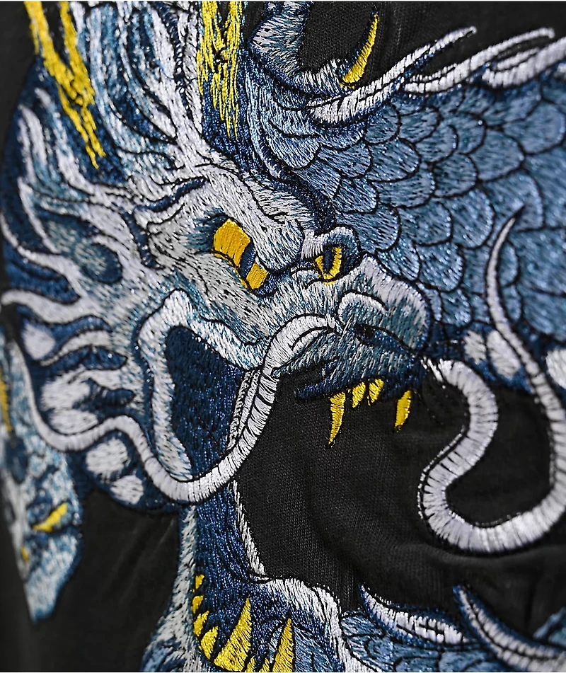 Empyre Blue Dragon Charcoal Wash Boxy T-Shirt