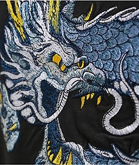 Empyre Blue Dragon Charcoal Wash Boxy T-Shirt