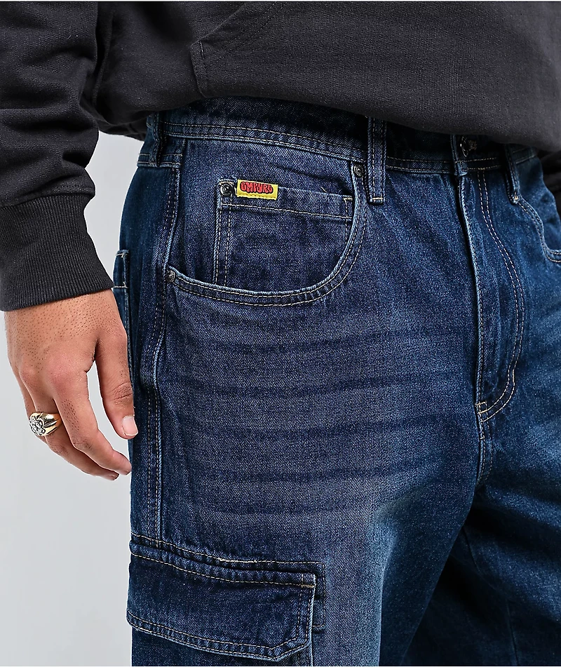 Empyre Blue Zip Off Cargo Denim Skate Jeans