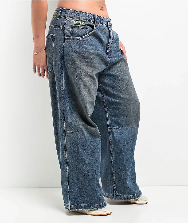 Empyre Boxcar Extent Wide Leg Blue Denim Jeans