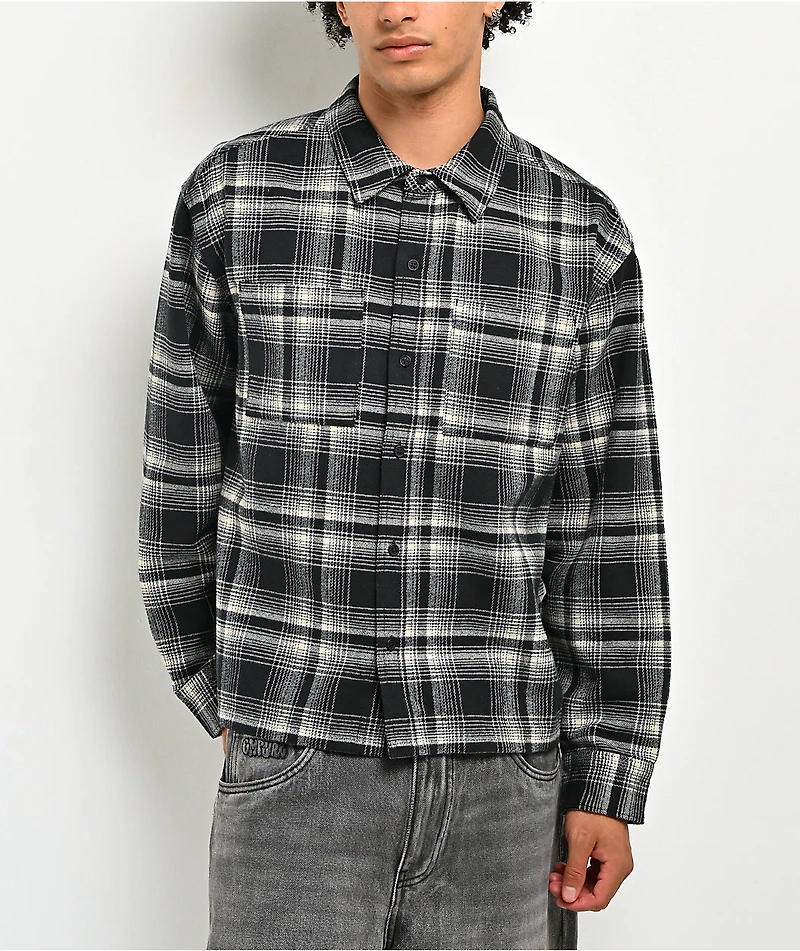 Empyre Boxy Black & White Flannel Shirt