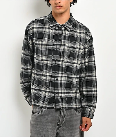 Empyre Boxy Black & White Flannel Shirt