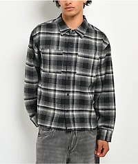 Empyre Boxy Black & White Flannel Shirt