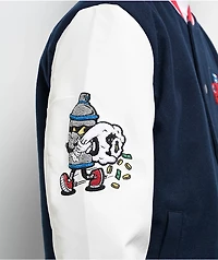 Empyre Brick Navy & White Varsity Jacket