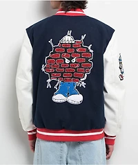 Empyre Brick Navy & White Varsity Jacket