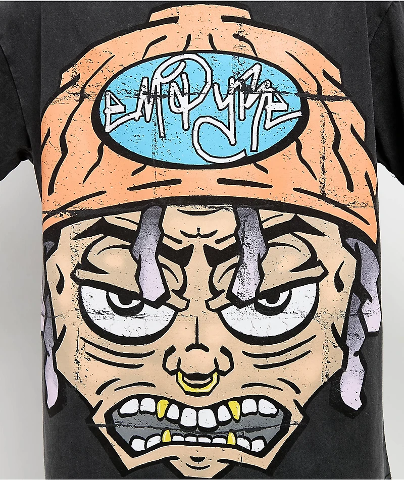 Empyre Bro Big Head Black Wash T-Shirt