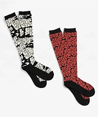Empyre Bubble Boy 2 Pack Beige & Red Snow Socks