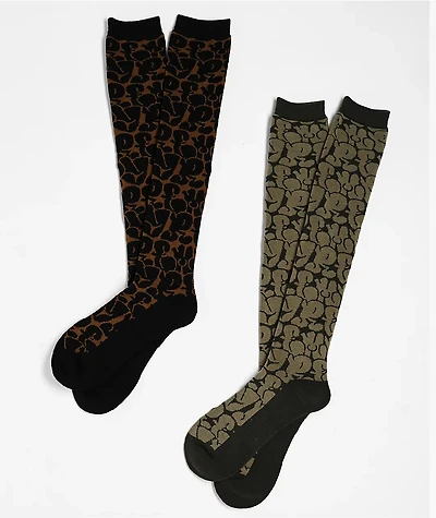 Empyre Bubble Boy 2 Pack Green & Brown Camo Snow Socks