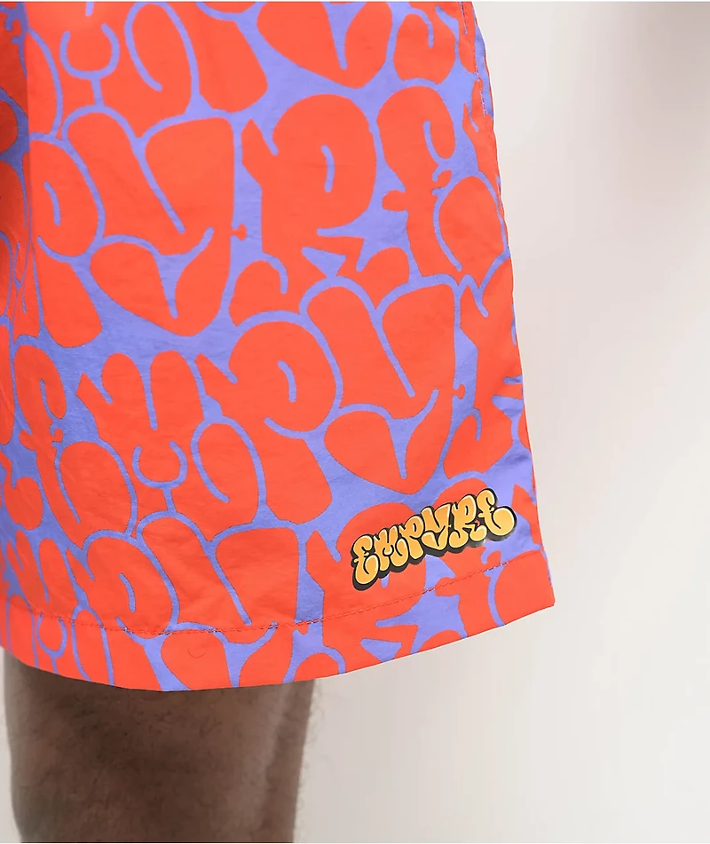 Empyre Bubble Floater Grenadine & Jacaranda Board Shorts