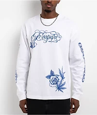 Empyre Buds And Roses White Long Sleeve T-Shirt