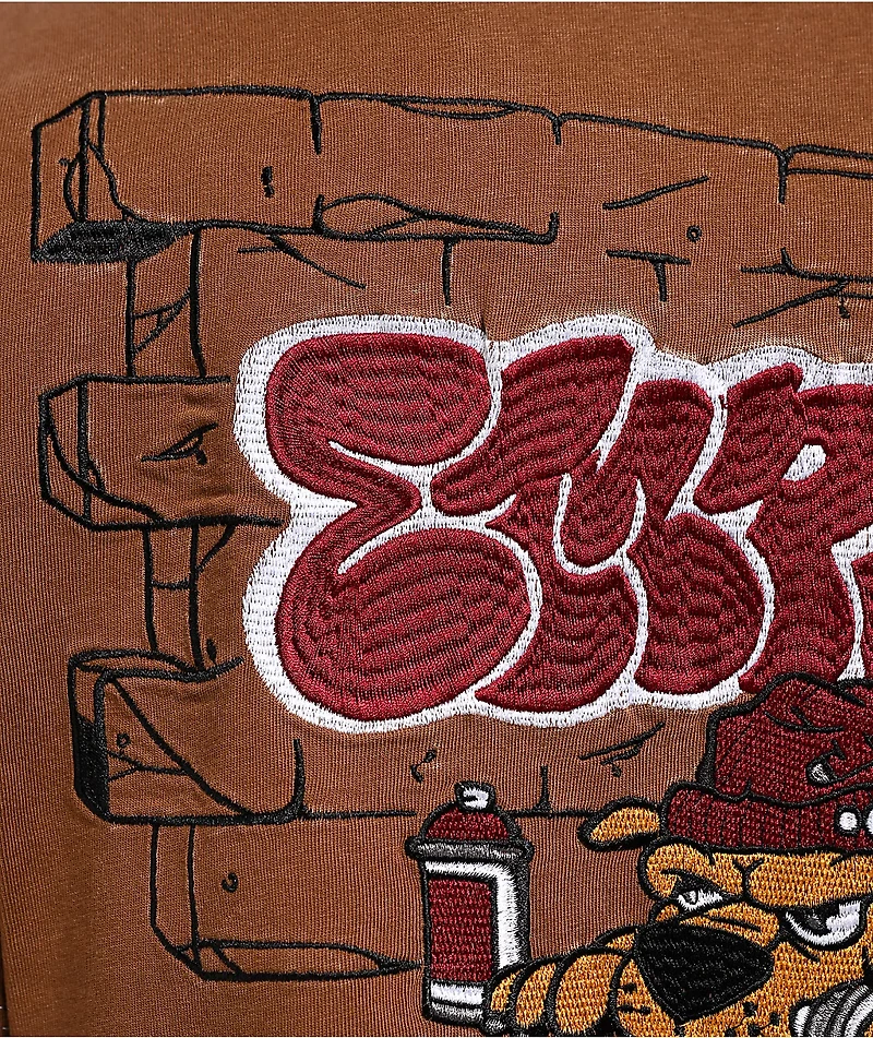 Empyre Bulldog Quarterback Brown Boxy T-Shirt