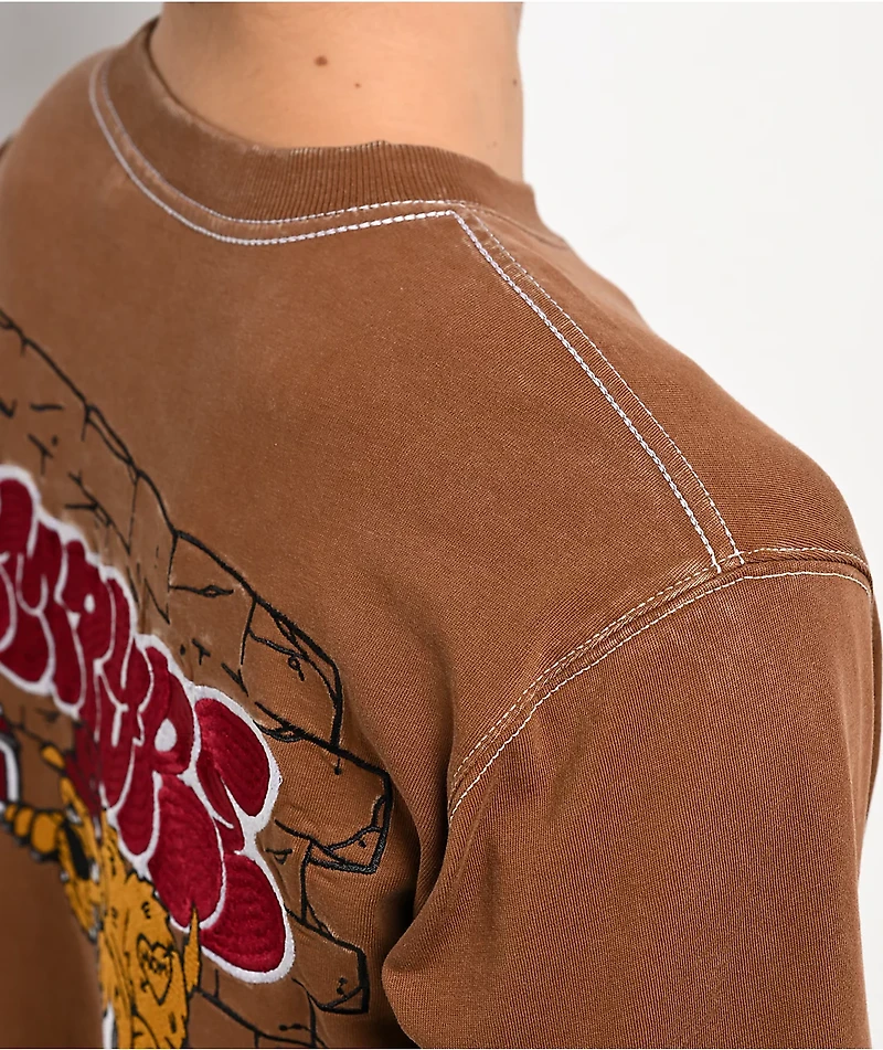 Empyre Bulldog Quarterback Brown Boxy T-Shirt