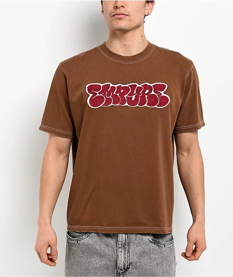 Empyre Bulldog Quarterback Brown Boxy T-Shirt