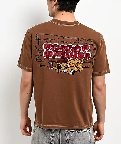 Empyre Bulldog Quarterback Brown Boxy T-Shirt