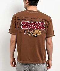 Empyre Bulldog Quarterback Brown Boxy T-Shirt