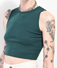 Empyre Bunney Ponderosa Green Crop Tank Top