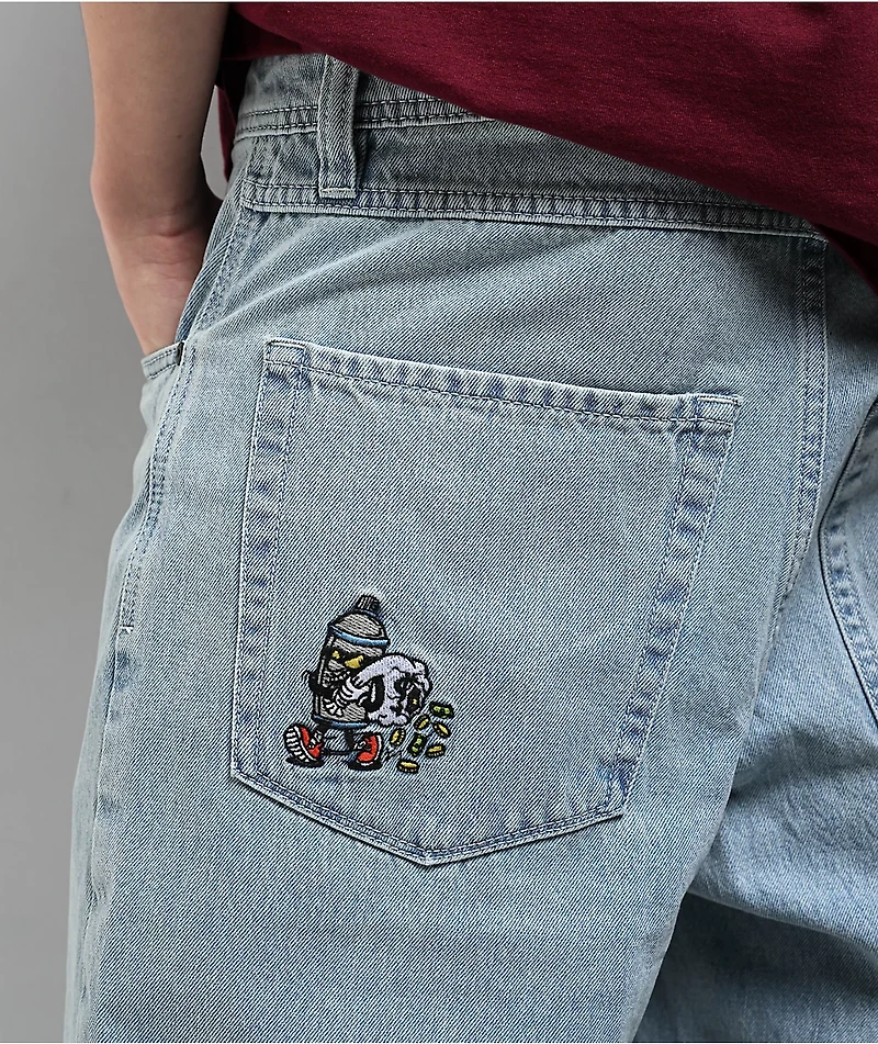 Empyre Burglar Colby Light Blue Loose Fit Skate Jeans