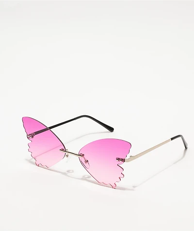 Empyre Butterfly Purple & Pink Ombre Sunglasses
