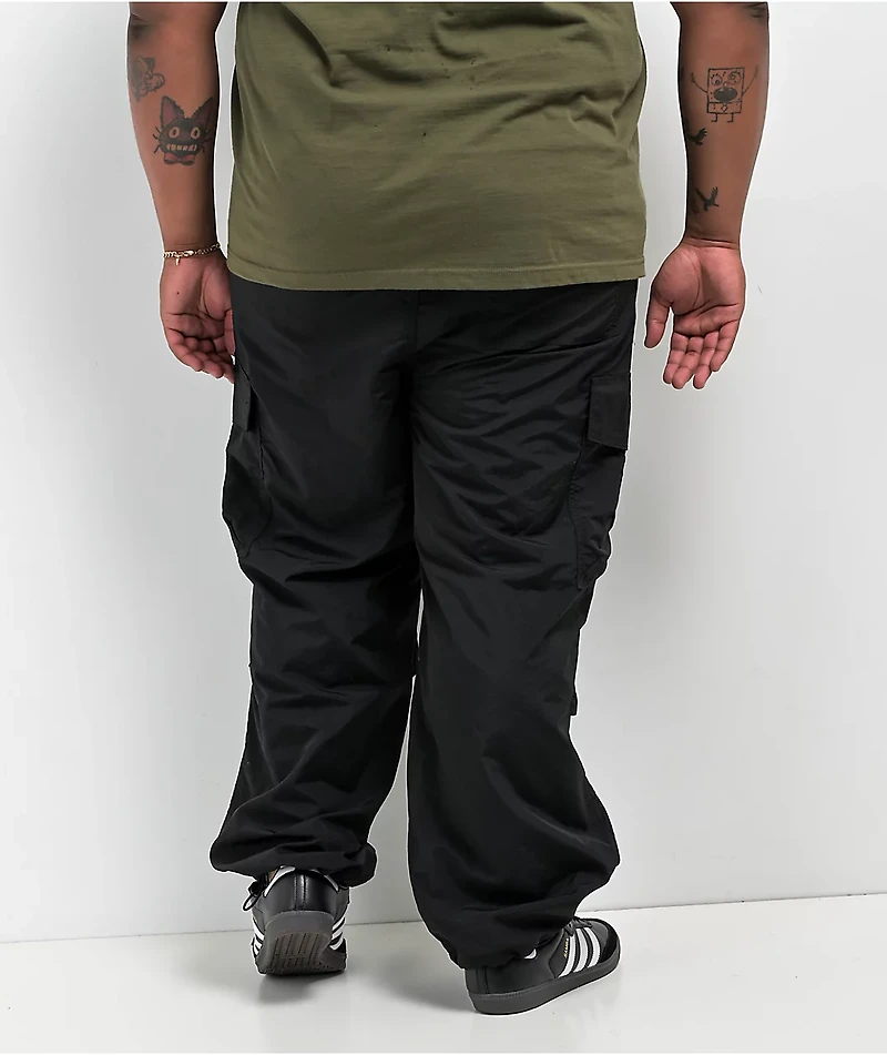 Empyre Canopy Black Cargo Parachute Pants