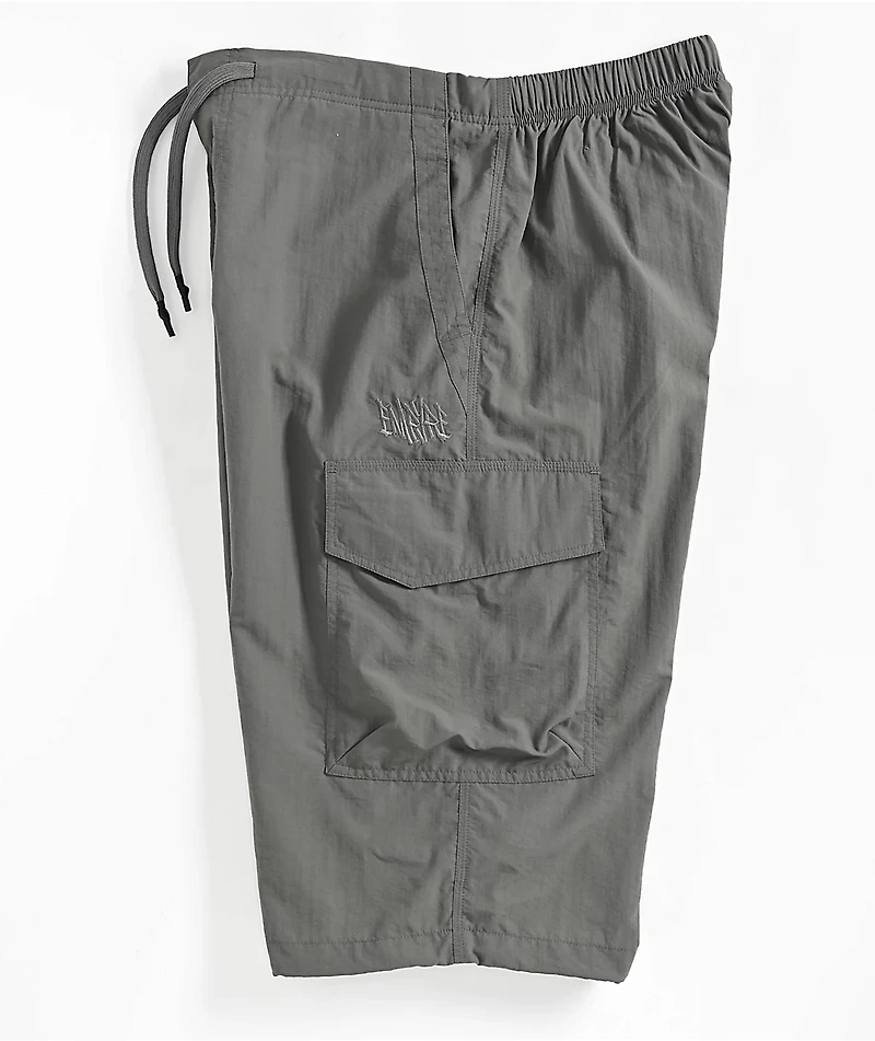 Empyre Canopy Dark Grey Loose Fit Cargo Shorts