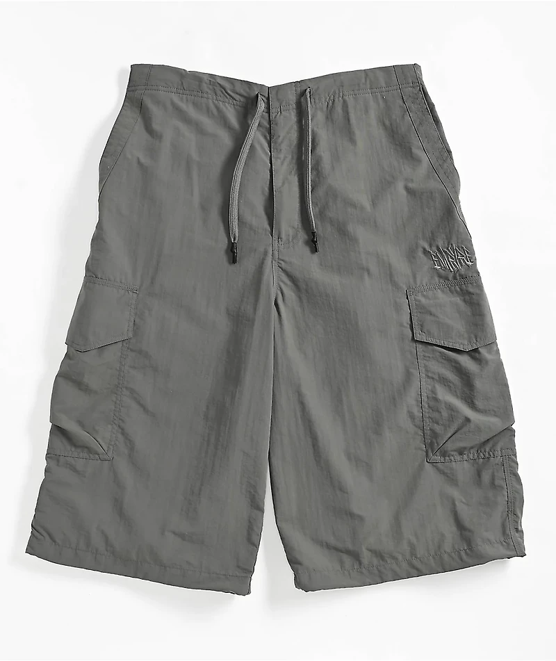 Empyre Canopy Dark Grey Loose Fit Cargo Shorts