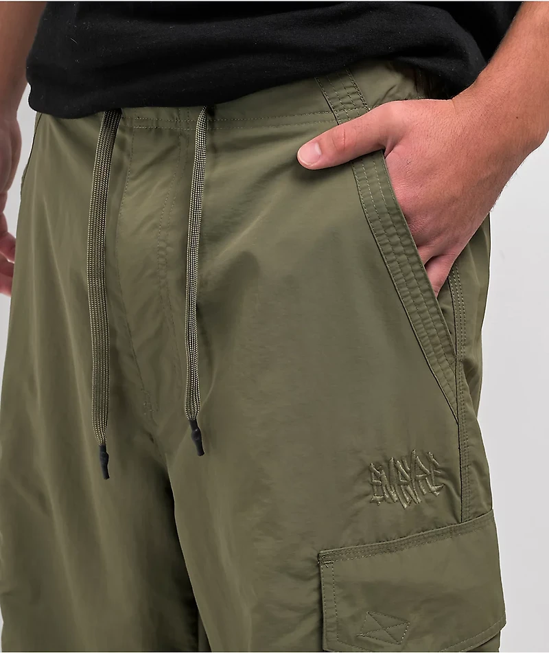 Empyre Canopy Olive Green Cargo Parachute Pants