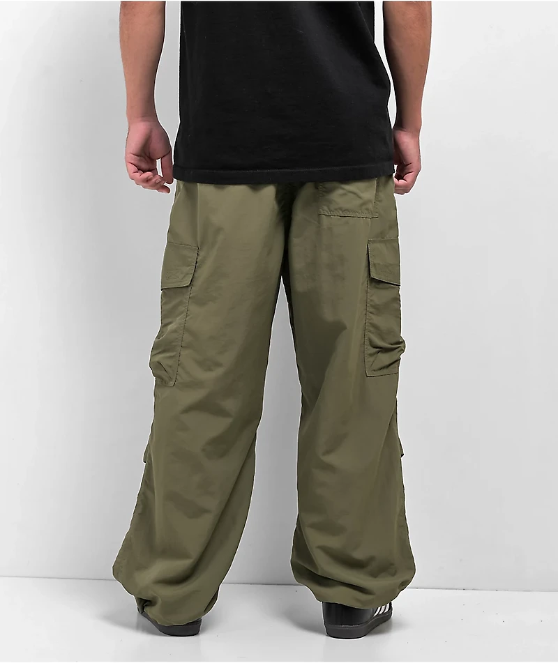 Empyre Canopy Olive Green Cargo Parachute Pants