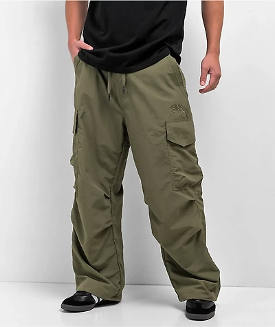 Empyre Canopy Olive Green Cargo Parachute Pants