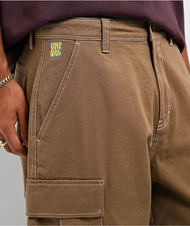 Empyre Canvas Khaki Ultra Loose Double Cargo Pants