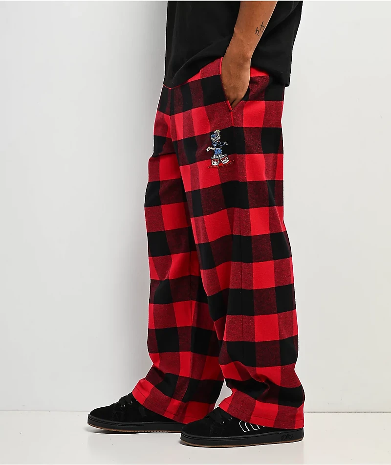 Empyre Cats Red Plaid Lounge Pants