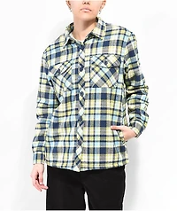 Empyre Cayden Blue & Green Flannel Sherpa Jacket