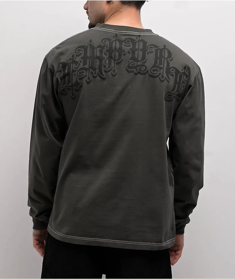 Empyre Centered Charcoal Long Sleeve T-Shirt