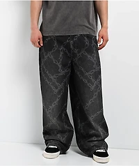 Empyre Chains Grey Wash Ultra Wide Skate Jeans